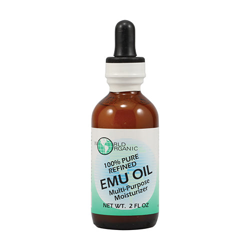 World Organics 100 % Pure Emu Oil With Dropper - 2 Oz